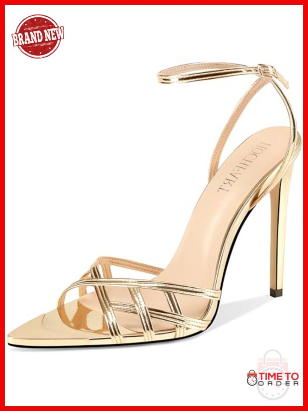 Women's Strappy Lace Up Pointed Open Toe Stiletto High Heels Sandals